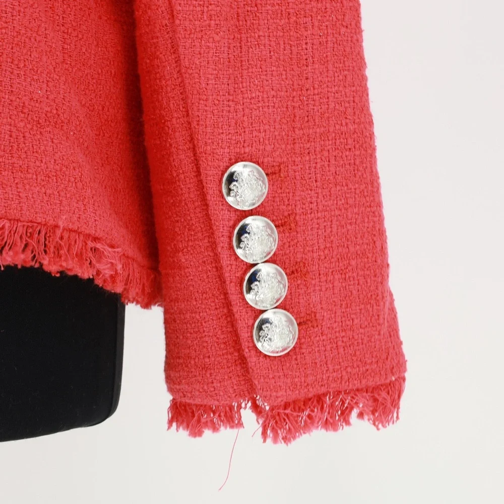 HOUSE OF HARLOW‎ 1960 Double Breasted Tweed Blazer - Picture 7 of 9